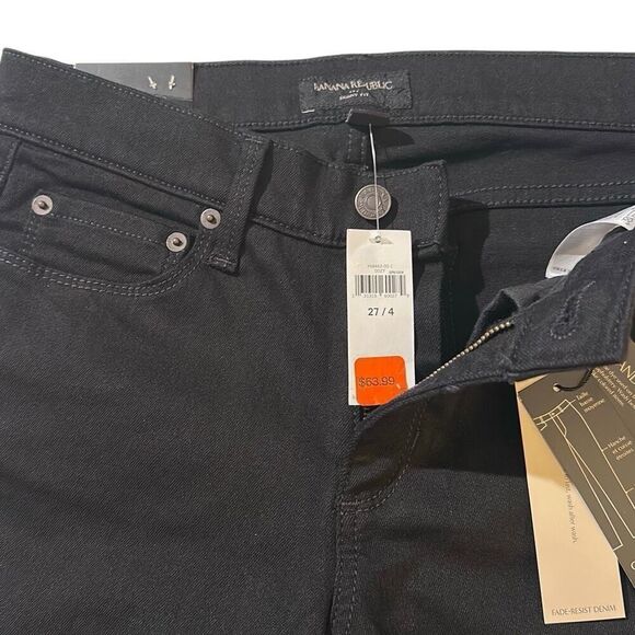 "New" Banana Republic Black Zip Fly Mid Rise Skinny Fit Jeans Ladies Size 27/4 - Picture 5 of 10